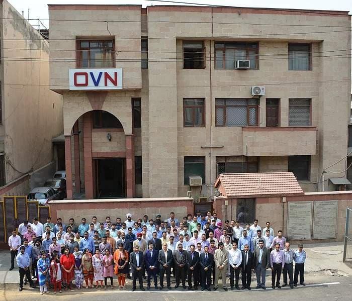 OVN Engineers — full team in front of the head office
