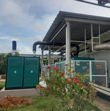 Twin DG installation under a roofed shelter