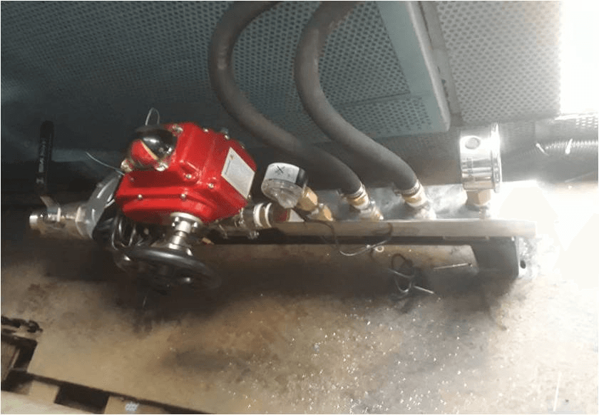 Dual-fuel conversion kit fitted to diesel genset