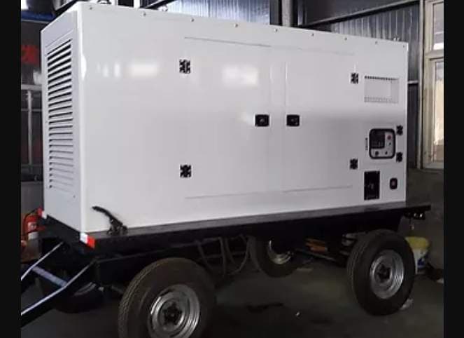 Trailer-mounted mobile diesel generator — OVN rental fleet